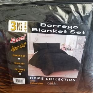 King borrego blanket 3 piece set